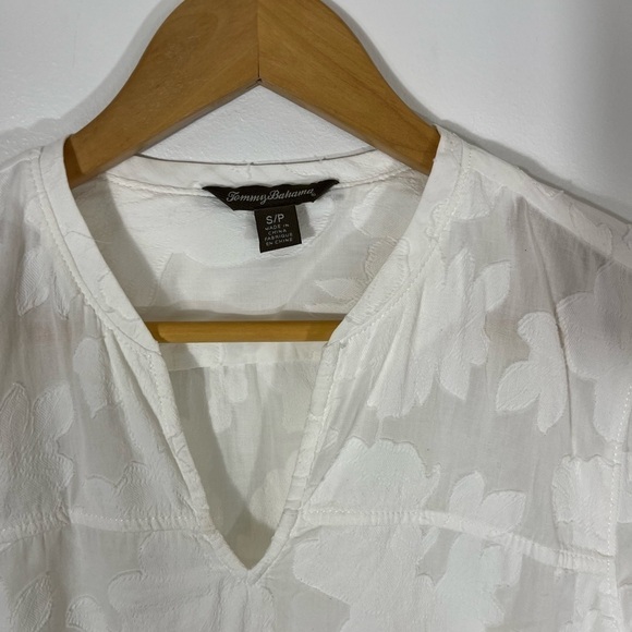 TOMMY Bahama Womens Size Small Summer style Top White 100% Cotton - Picture 2 of 8